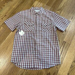 NWT Mens Horny Toad Size Small Open Air Plaid Short Sleeve Button Down Shirt